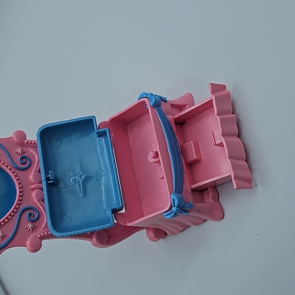 Vintage 2000s Disney Princess Cinderella Magic Mirror Vanity Bench - Picture 6 of 8